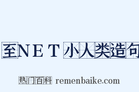 至NET小人类造句是什么意思的图片